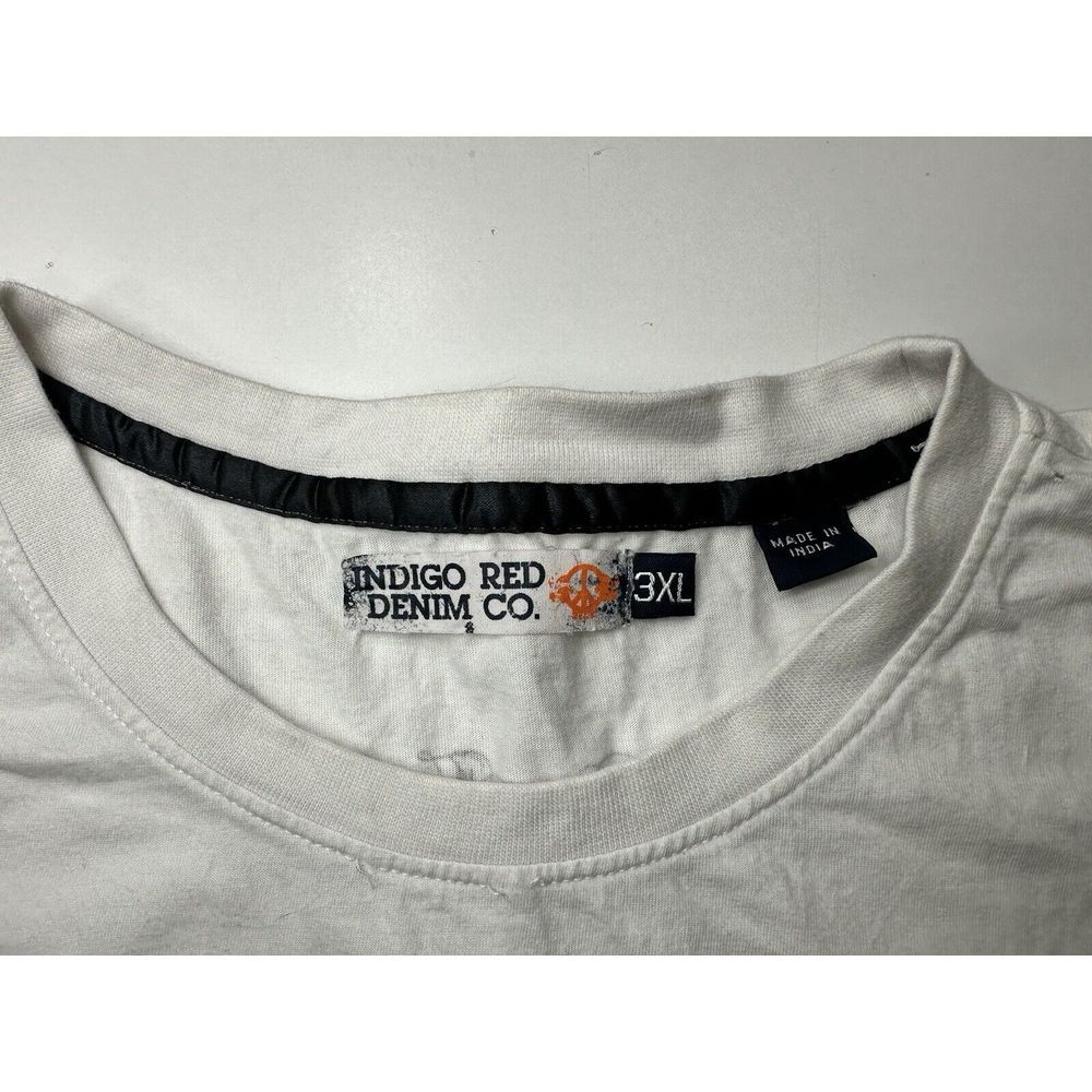 Indigo Red Denim Co. T-shirt Mens 3XL Gangsta White Short Sleeve Graphic‎ Tee - Picture 10 of 11